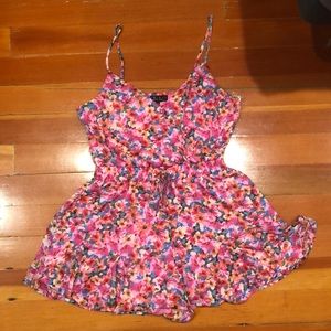 NWOT!  Pink Floral Shorts Romper by Trixxi from Francesca’s. Sz XL
